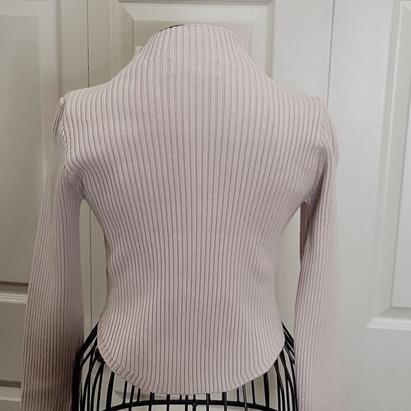 Anthropologie Mable Cropped Tan Mockneck Size Small - Picture 4 of 8
